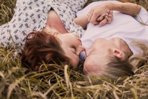 young couple on grass